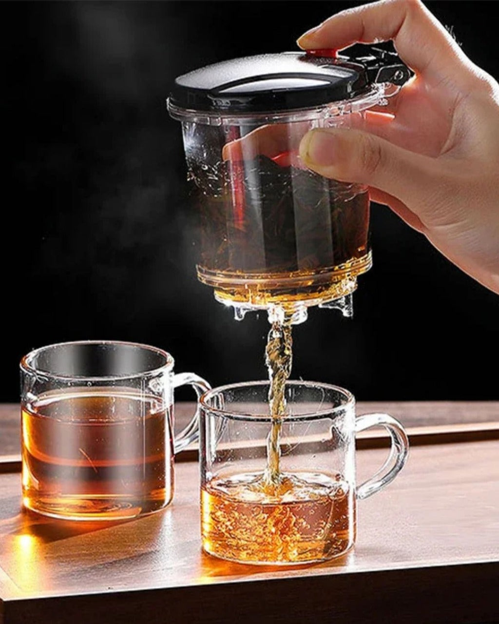 Chaleira em Vidro Resistente ao Calor com Infusor para Chá