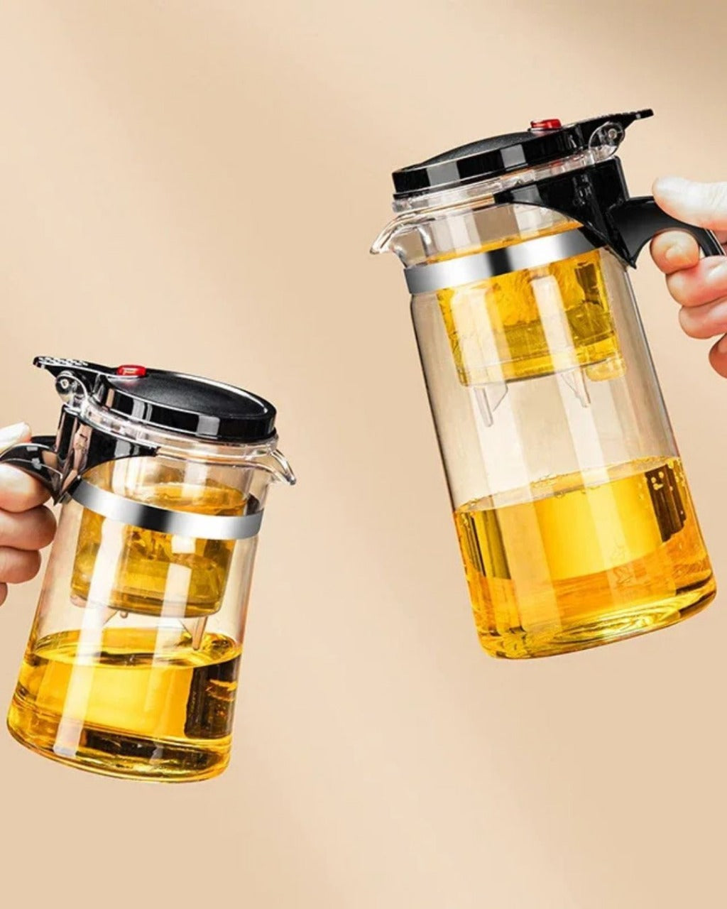 Chaleira em Vidro Resistente ao Calor com Infusor para Chá