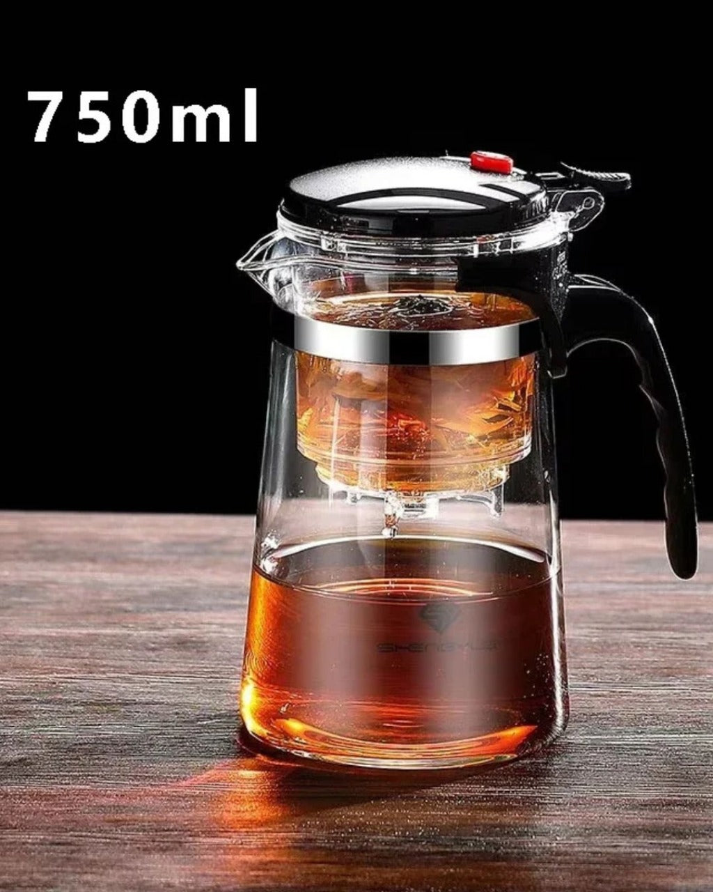 Chaleira em Vidro Resistente ao Calor com Infusor para Chá