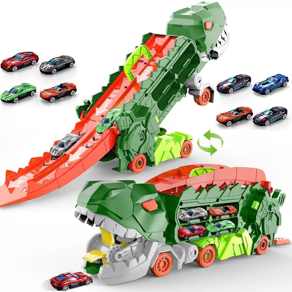Caminhão Rampa Engole Dinossauro Brinquedo Infantil