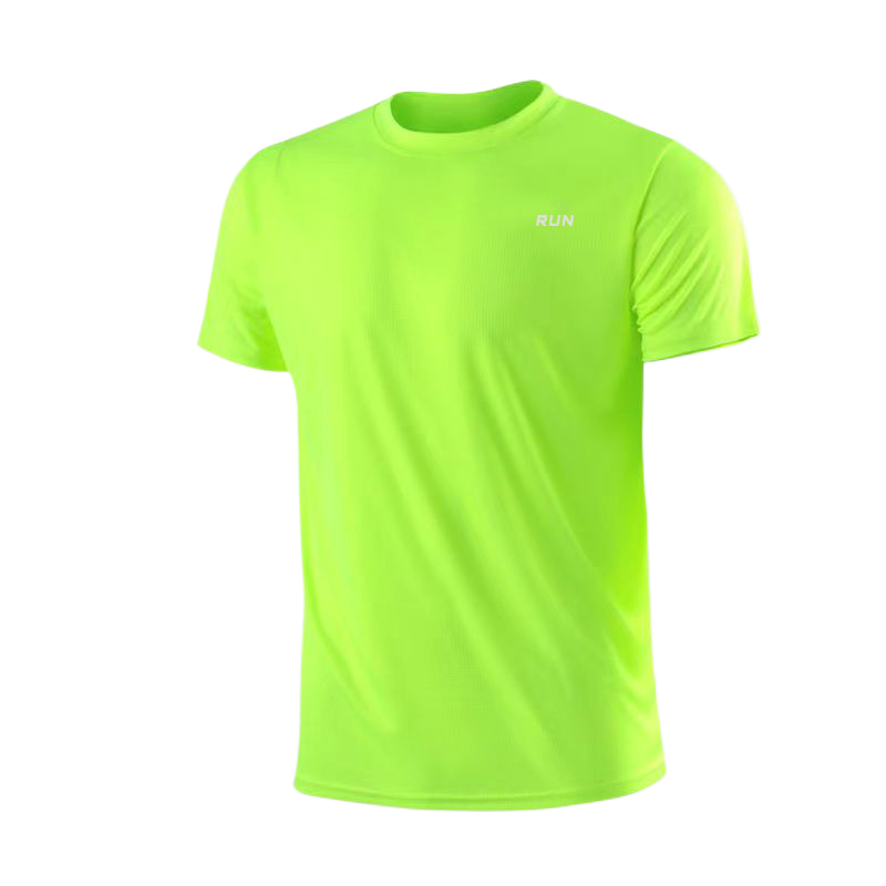 Camiseta Masculina em Seda Gelo de Secagem Rápida Respirável