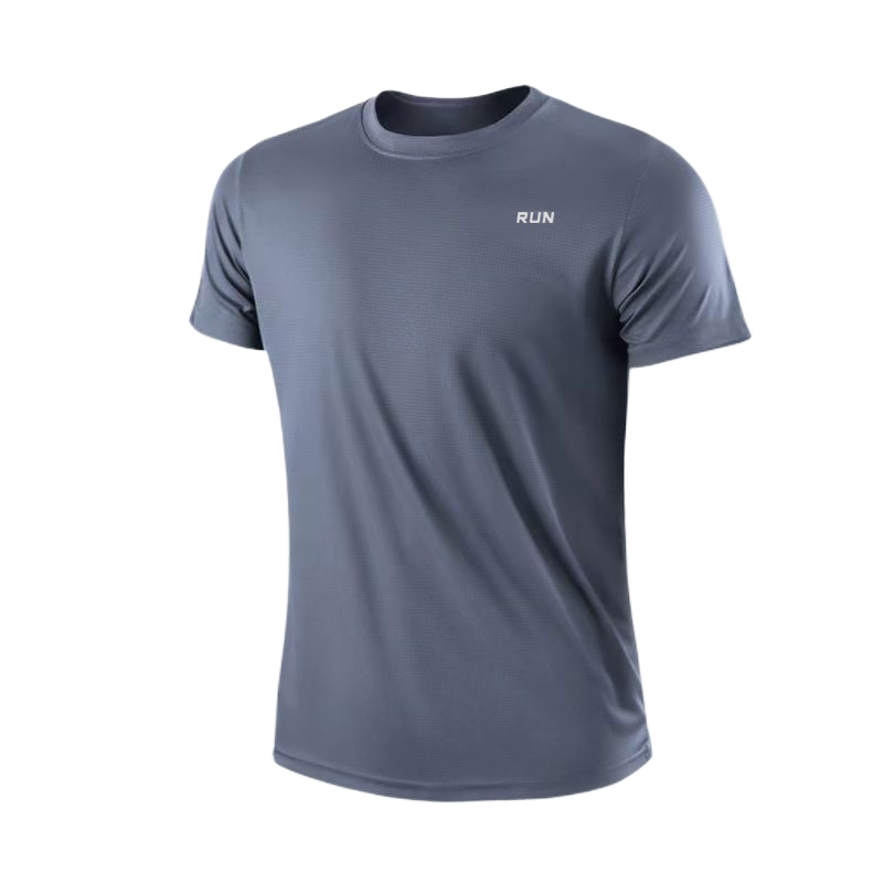 Camiseta Masculina em Seda Gelo de Secagem Rápida Respirável