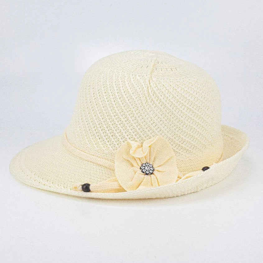 Chapéu Feminino de Palha Aba Média para Praia