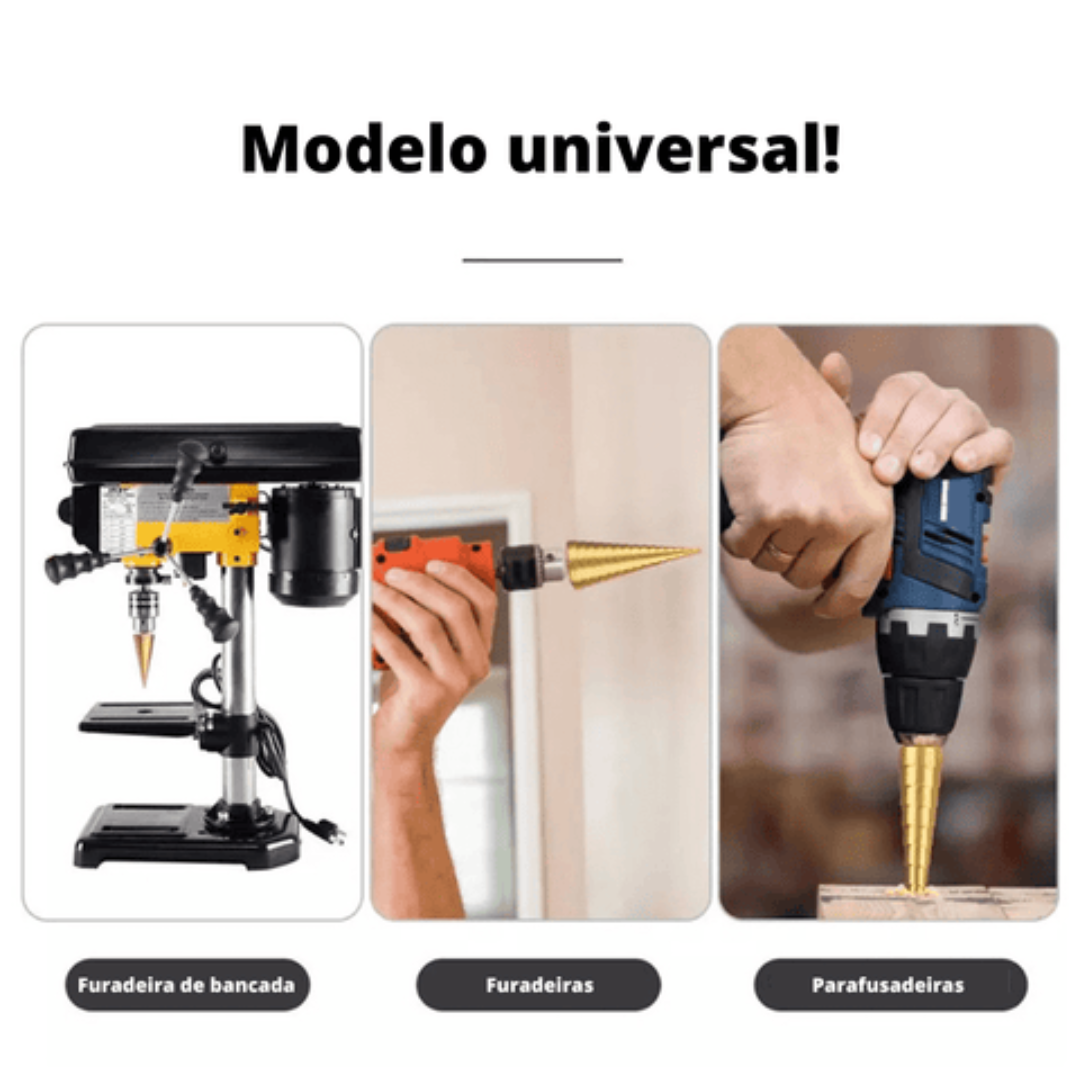 Brocas Titânio Kit 6 Peças Com Caixa Organizadora | Fast Holes