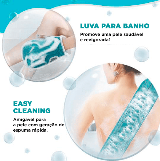 Kit Escova Para As Costas | Easy Cleaning 3 Em 1