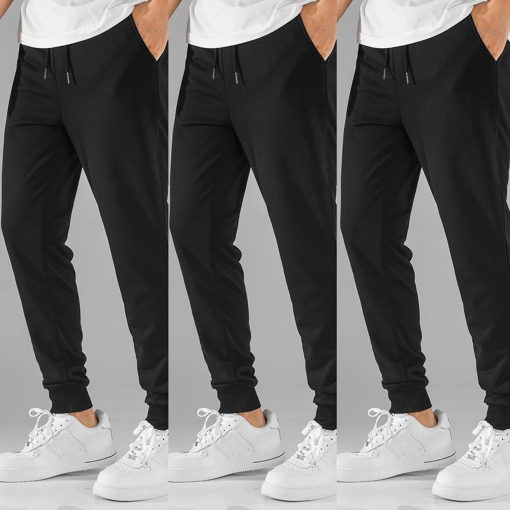 Kit 3 Calças Masculino de Moletom Jogger Flaneladas