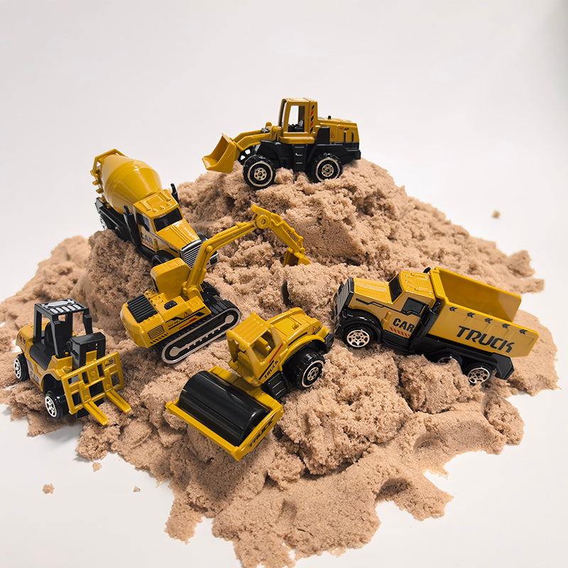 Kit 6 Veículos de Construção Infantil de Metal