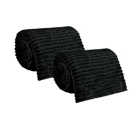 Kit com 2 Mantas Caneladas Aveludadas para Inverno