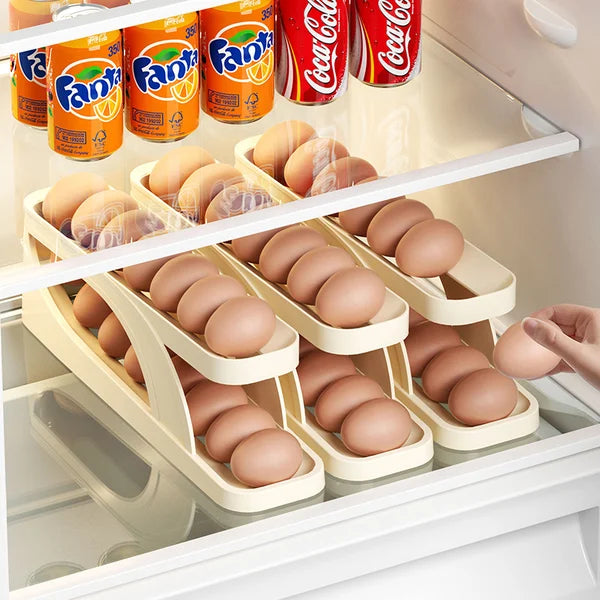 Organizador de Ovos com Rolagem Automática | EggMaster + Brindes Exclusivos 🎁