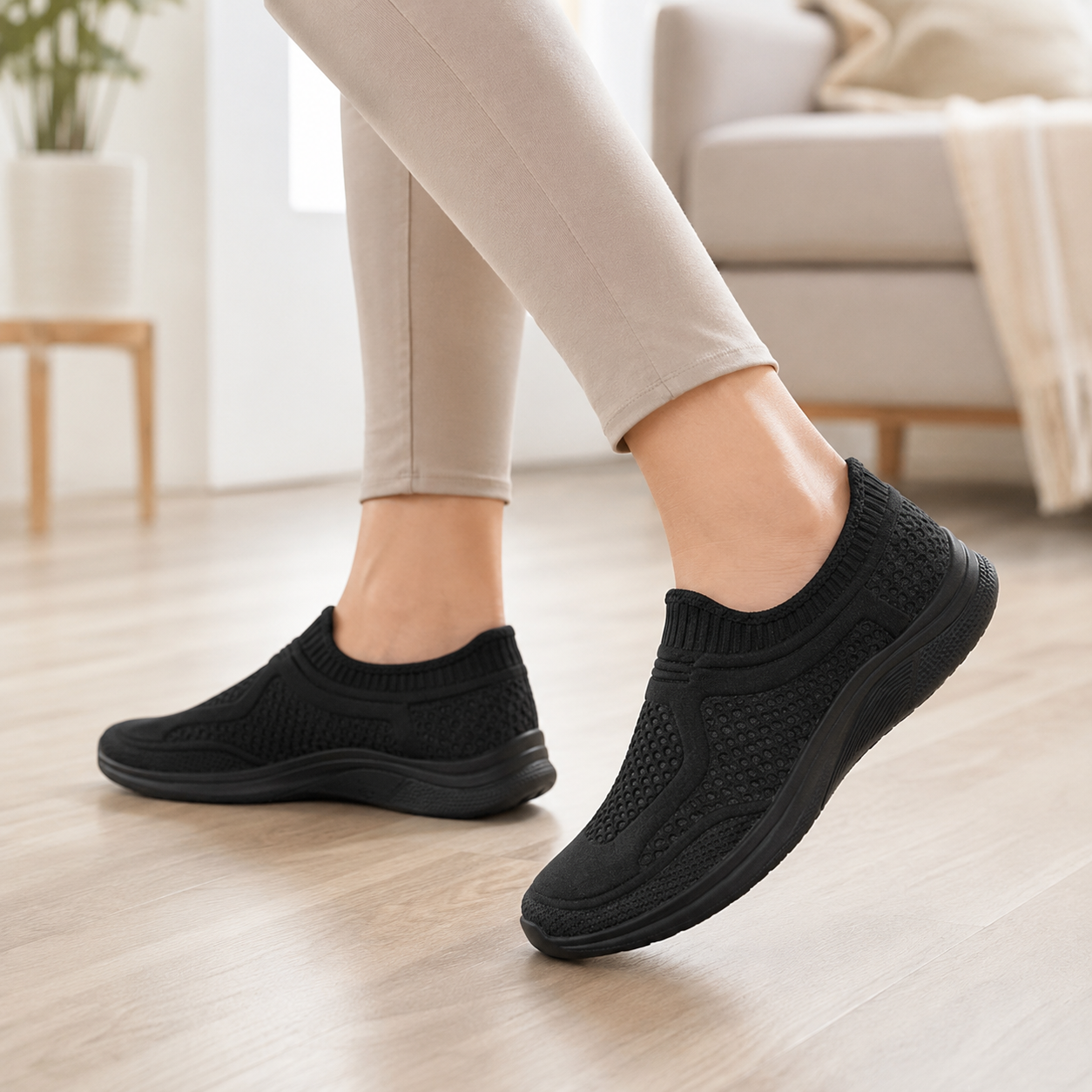 Tênis Feminino Slip On Estilo Meia Leve e Confortável | FlexSock