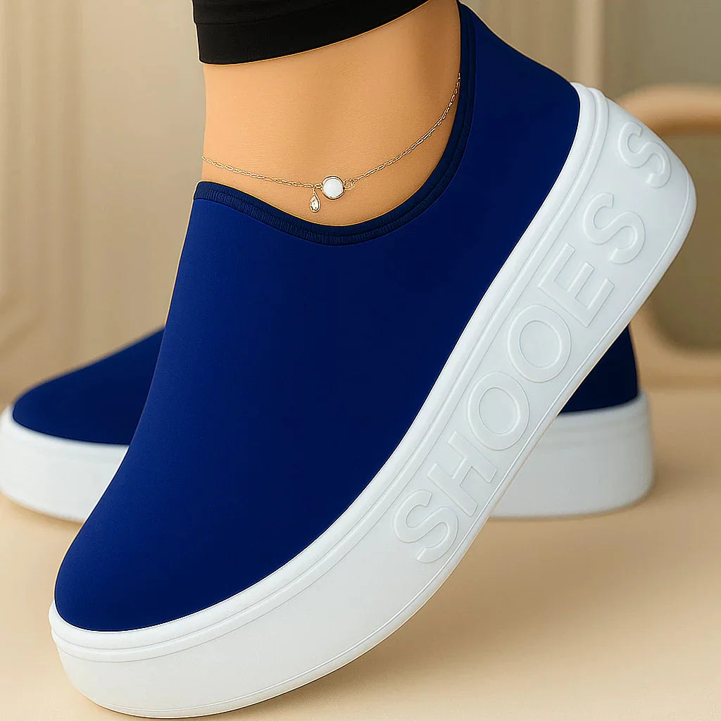 Tênis Feminino Slip On Malha Knit Sem Cadarço Casual