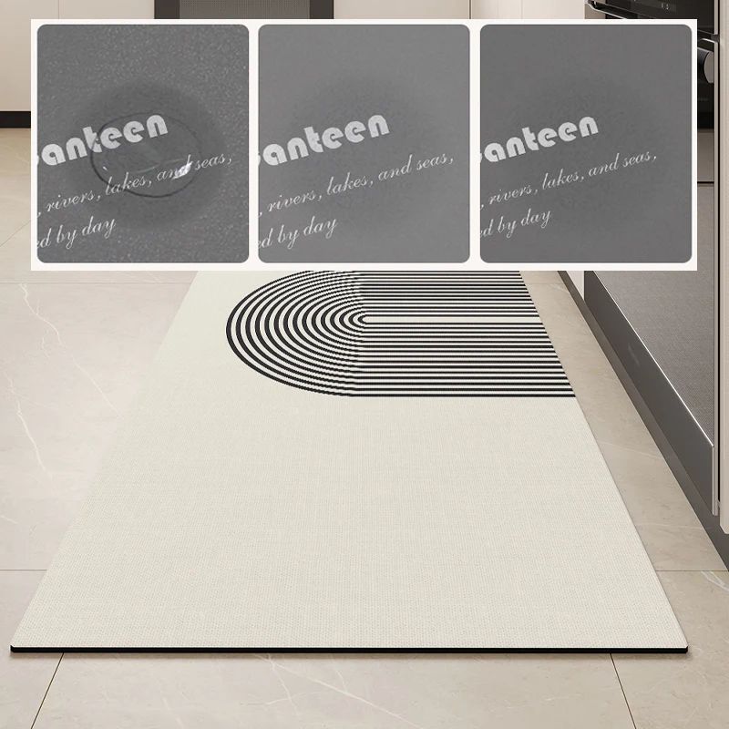 Tapete de Cozinha Absorvente Antiderrapante Listrado | StripeDry