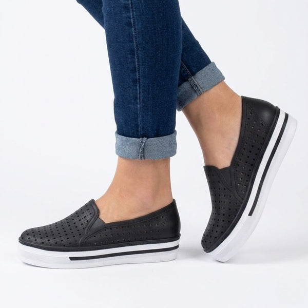Tênis Feminino Slip On Leve e Respirável para Caminhada