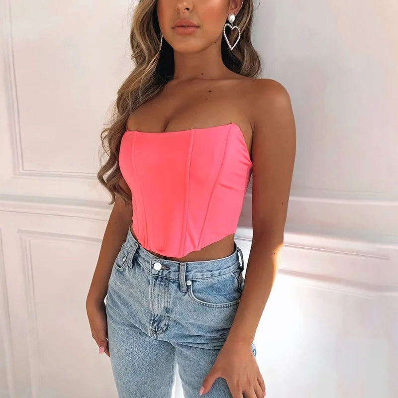 Top Corset Feminino Tomara que Caia