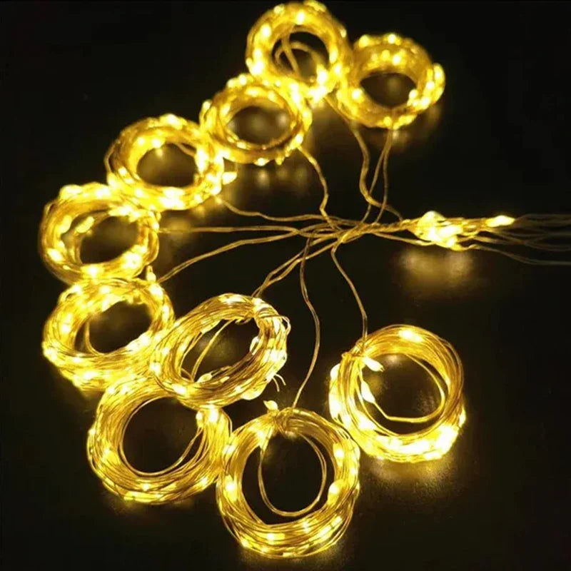 Varal de Luzes Led Impermeável para Decoração de Natal