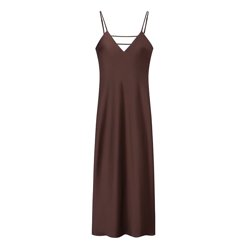 Vestido Feminino Elegante de Verão com Decote V