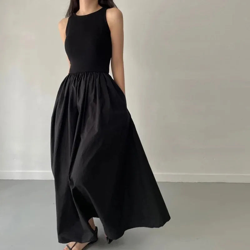 Vestido Feminino Longo Preto Elegante e Básico