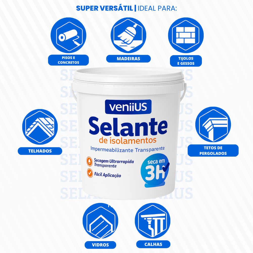 Selante Impermeabilizante Veniius para Infiltrações e Vazamentos