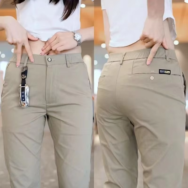 Calça Feminina Social Em Seda Gelo | LuxeFit