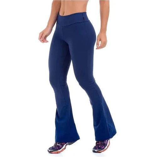 Calça Feminina Flare Flanelada Térmica com Cintura Alta