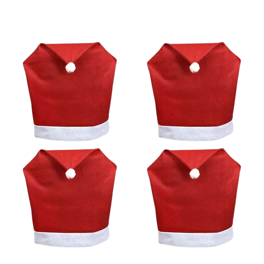 Capa para Cadeira de Natal Chapéu de Papai Noel