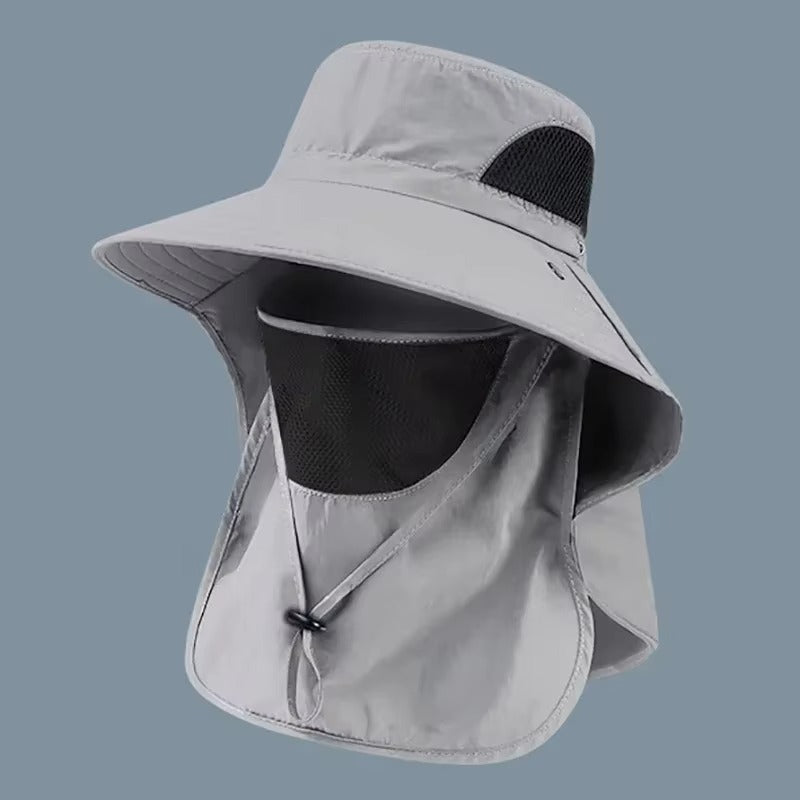 Chapéu Unissex de Verão com Proteção UV e Protetor de Pescoço