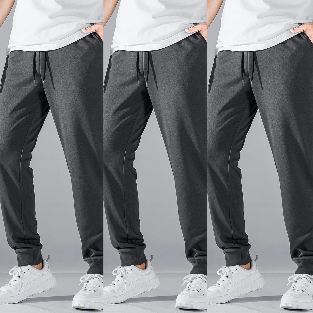 Kit 3 Calças Masculino de Moletom Jogger Flaneladas