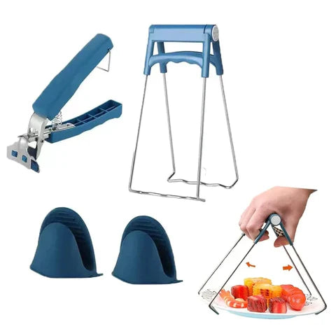 Kit Anti Queimadura de Cozinha em Aço Inoxidável