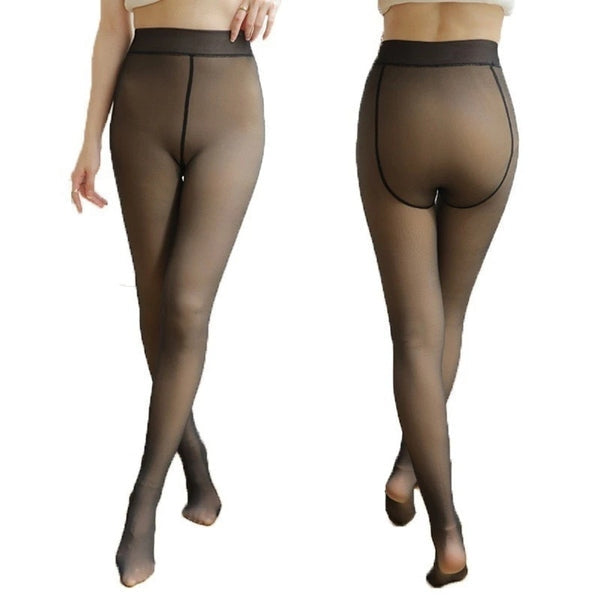 Meia-Calça Feminina Térmica Forrada Translúcida