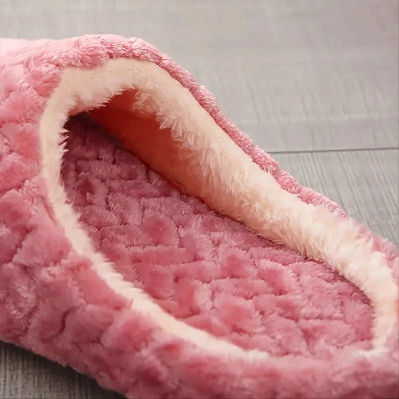 Pantufa Chinelo Unissex de Pelúcia Macia Antiderrapante para Inverno