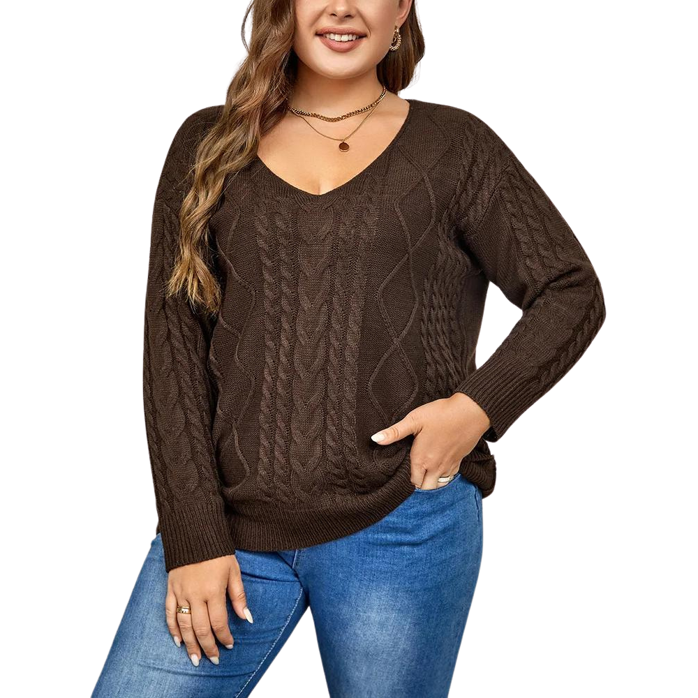 Suéter Feminino Casual Plus Size | Trend