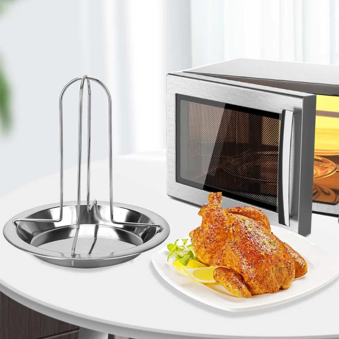 Suporte para Grelha de Frango em Aço Inoxidável