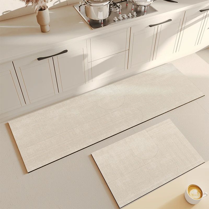 Tapete de Cozinha Absorvente Antiderrapante Listrado | StripeDry