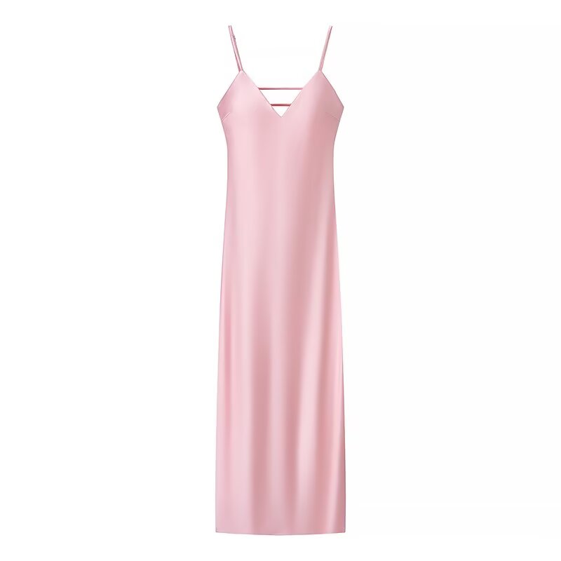 Vestido Feminino Elegante de Verão com Decote V