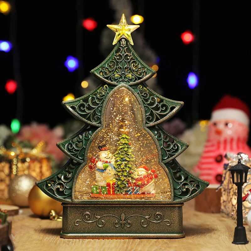 Globo Árvore de Natal Musical com Luz 30cm
