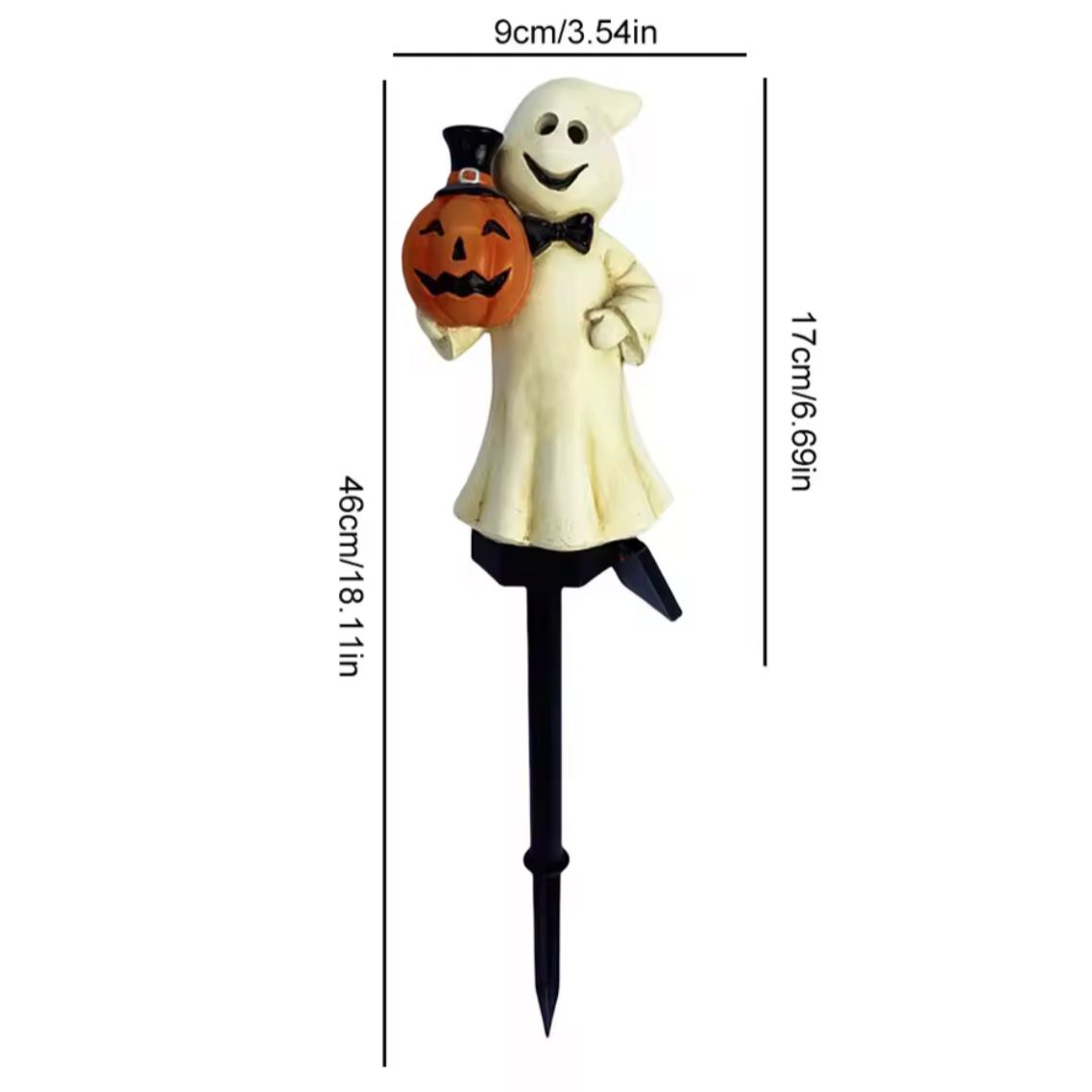 Kit Luminária Solar Abóbora Decorativa - Halloween