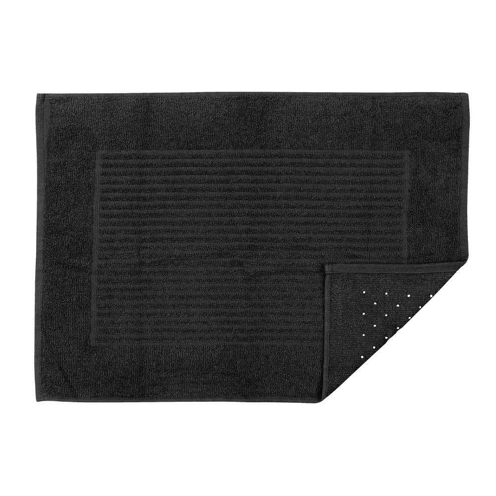 Tapete De Banheiro 50x70cm Algodão 400g/m² Piso Antiderrapante Basic Cinza